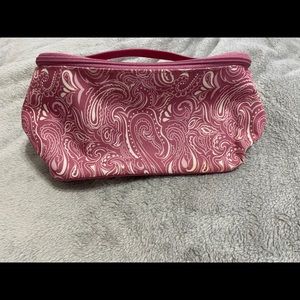 NWOT Ester Lauder pink paisley cosmetic bag